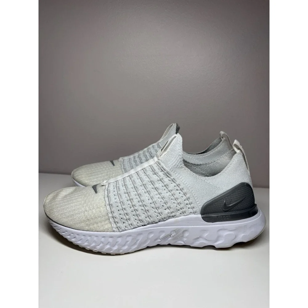 Nike React Phantom Run Flyknit 2 Women's Running Shoes Platinum White - Size 8.5